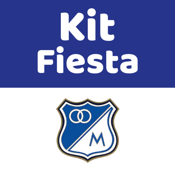 Kit de fiesta Millonarios para 12 invitados.