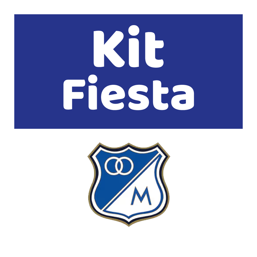 Kit de fiesta Millonarios para 12 invitados.