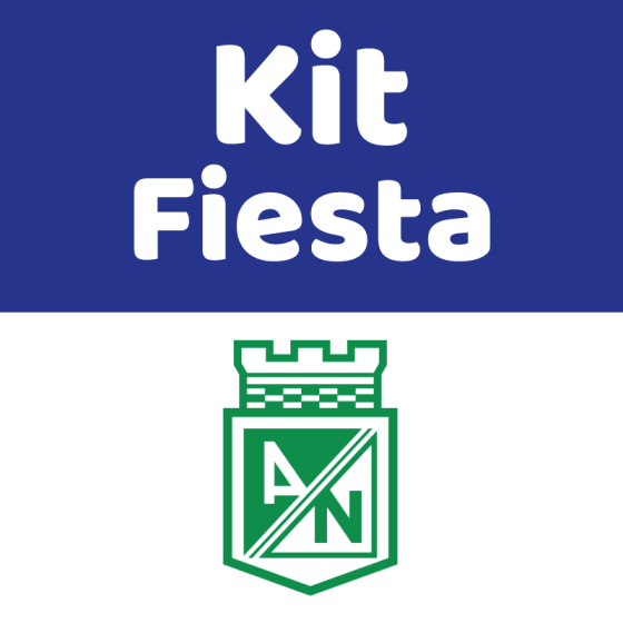 Kit de fiesta Atlético Nacional para 12 invitados.