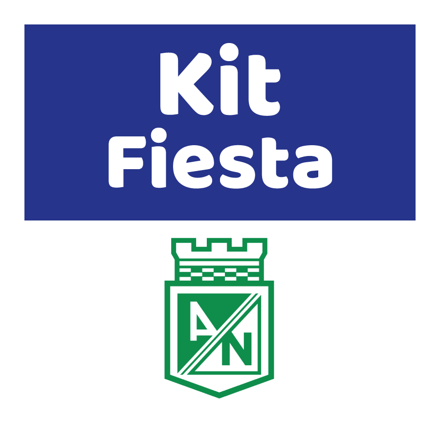 Kit de fiesta Atlético Nacional para 12 invitados.