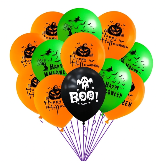 Globos impresos para Halloween Calabaza Bruja