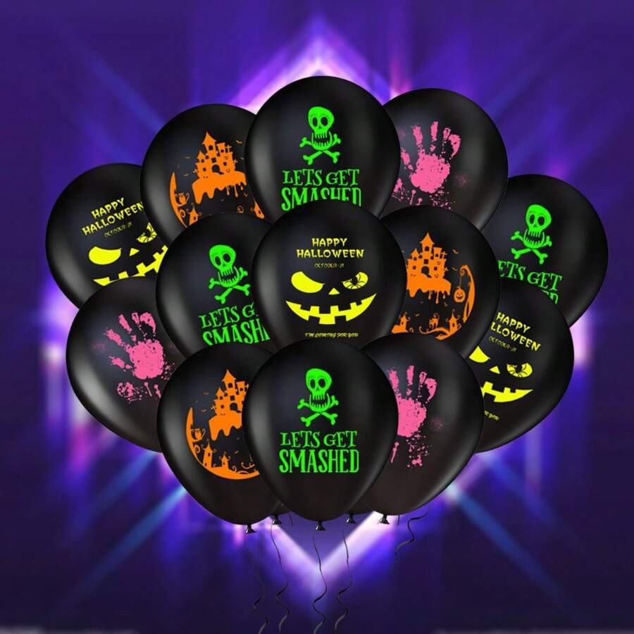 Globos impresos Halloween neón