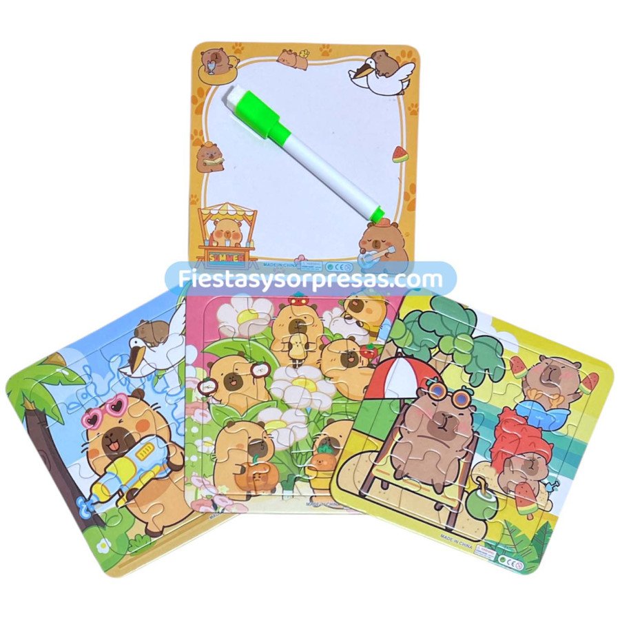 Rompecabezas y tablero borrable de Capibara Rompecabezas y tablero borrable de Capibara