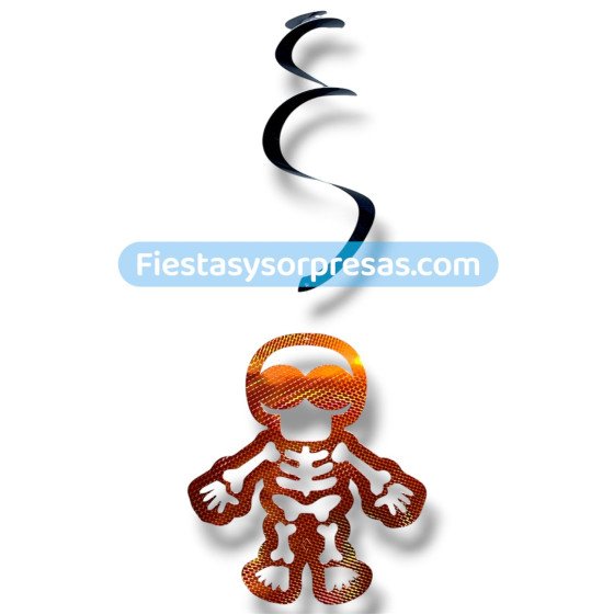 Móvil Halloween holográfico esqueleto