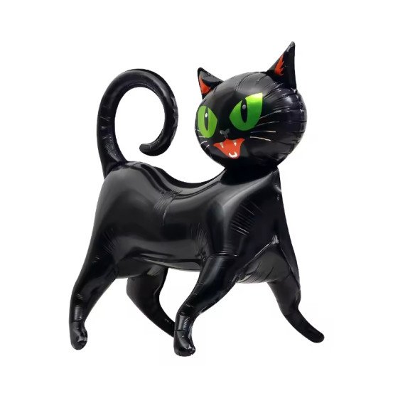 Globo metalizado Halloween gato