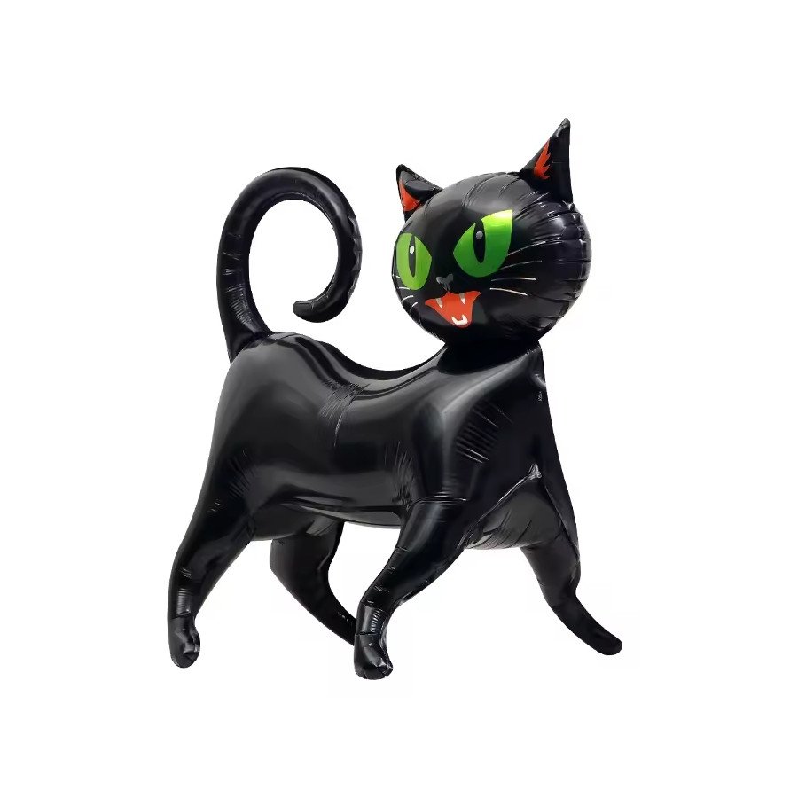 Globo metalizado Halloween gato