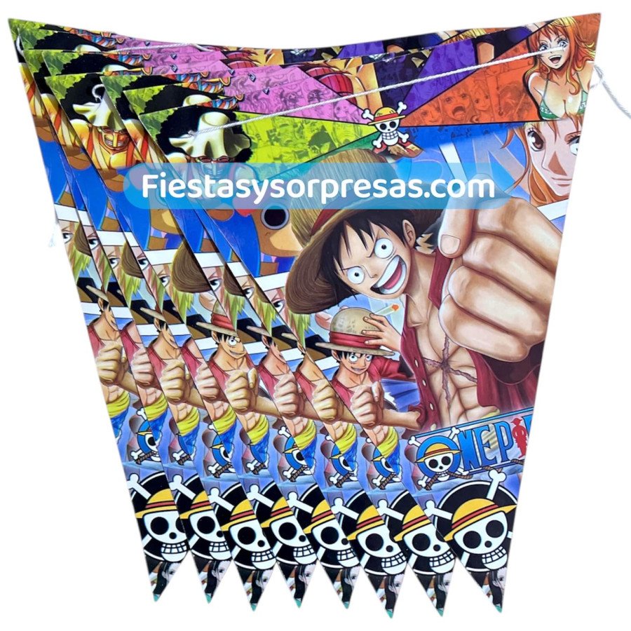 Banderines One Piece - Fiestas y Sorpresas Banderines One Piece - Fiestas y Sorpresas