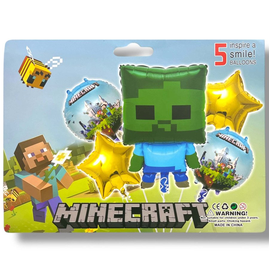Bouquet De Globos Minecraft - Fiestas y Sorpresas