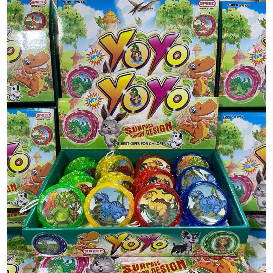 Yoyo de Luz Dinosaurio - Caja x 12 - Fiestas y Sorpresas