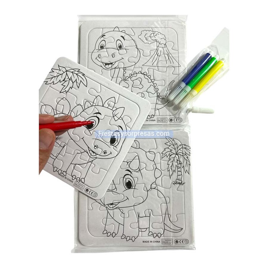 Rompecabezas para colorear x 3 - Fiestas y Sopresas