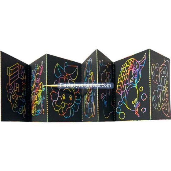 Set Raspa y Colorea x 8 - Fiestas y Sorpresas