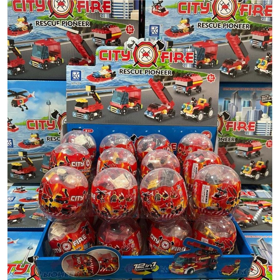 Huevo Sorpresa Bomberos y Rescate - Docena - Fiestas y Sorpresas