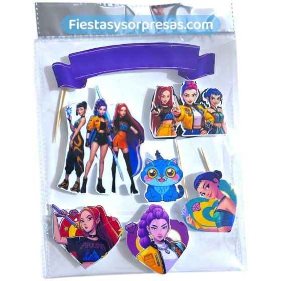 Aplique para la Torta Las Guerreras K-Pop | Fiestas y Sorpresas