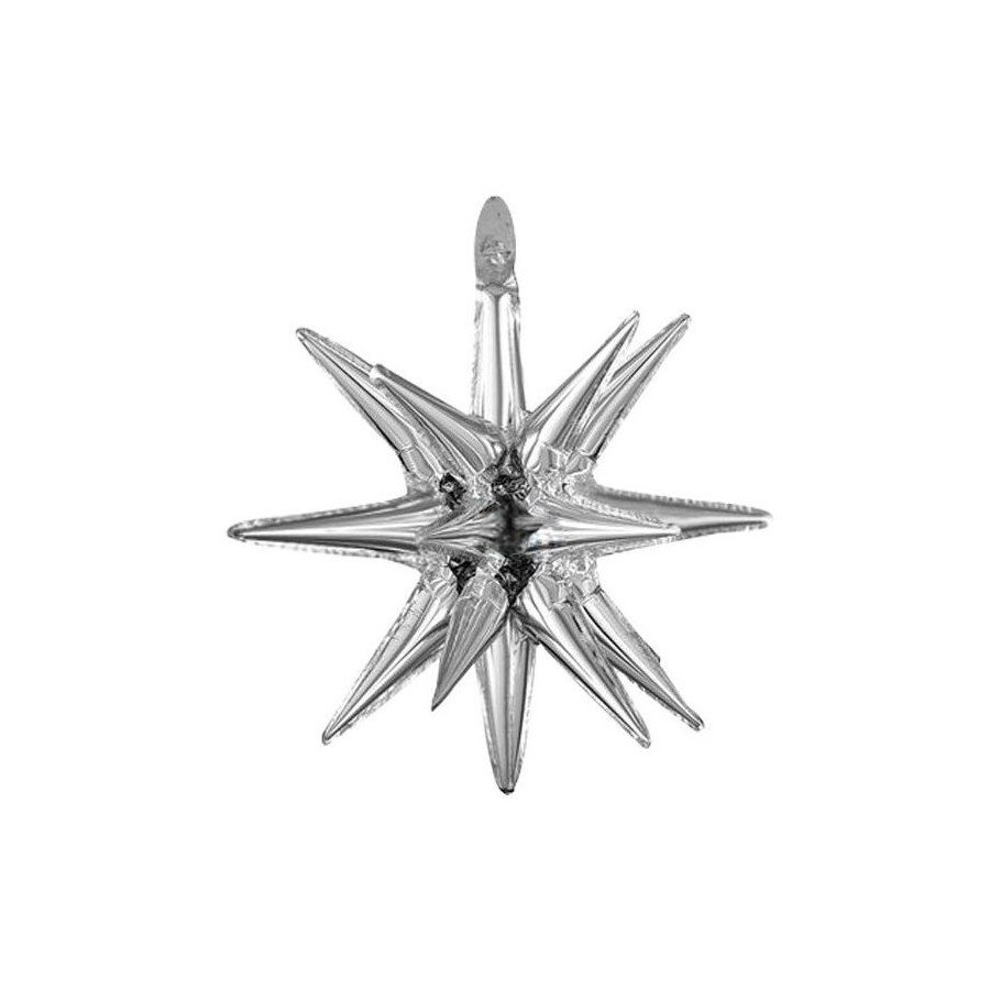 Estrella Explosiva Plateada Globo Metalizado - Fiestas y Sorpresas