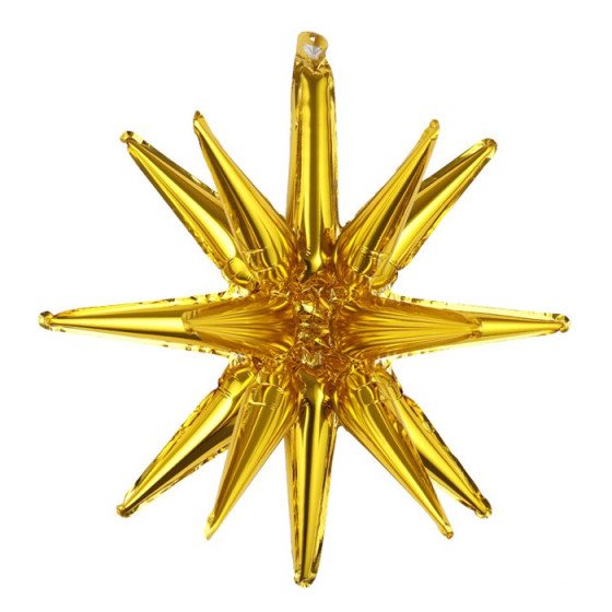 Estrella Explosiva Dorada Globo Metalizado - Fiestas y Sorpresas