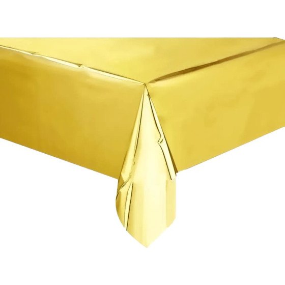 Mantel Metalizado Dorado | Fiestas y Sorpresas