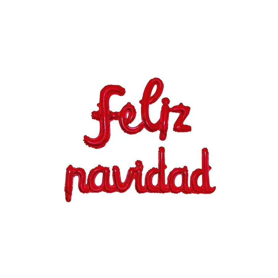 Feliz Navidad Globos Metalizados Rojos - Fiestas y Sorpresas