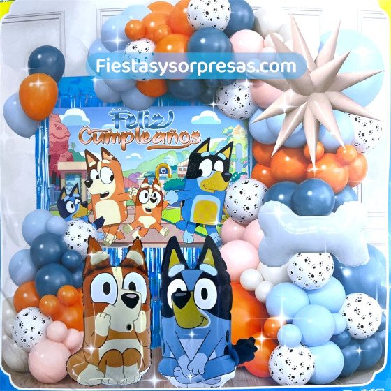 Arco Orgánico Bluey - Fiestas y Sorpresas