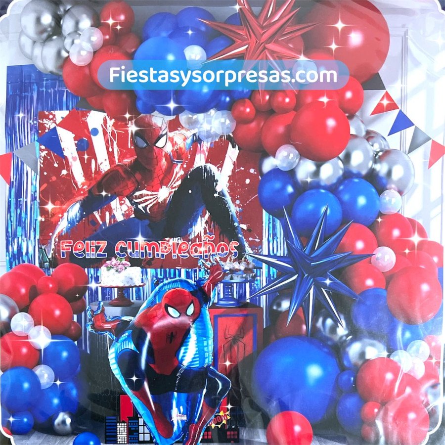 Arco Orgánico Spider-Man - Fiestas y Sorpresas