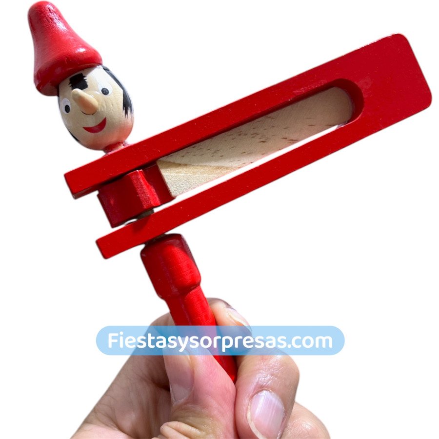 Matraca de Madera Pinocho - Fiestas y Sorpresas