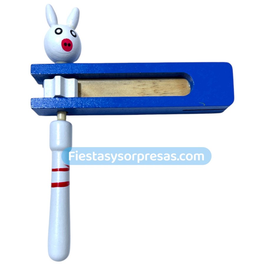 Matraca de Madera Conejito - Fiestas y Sorpresas