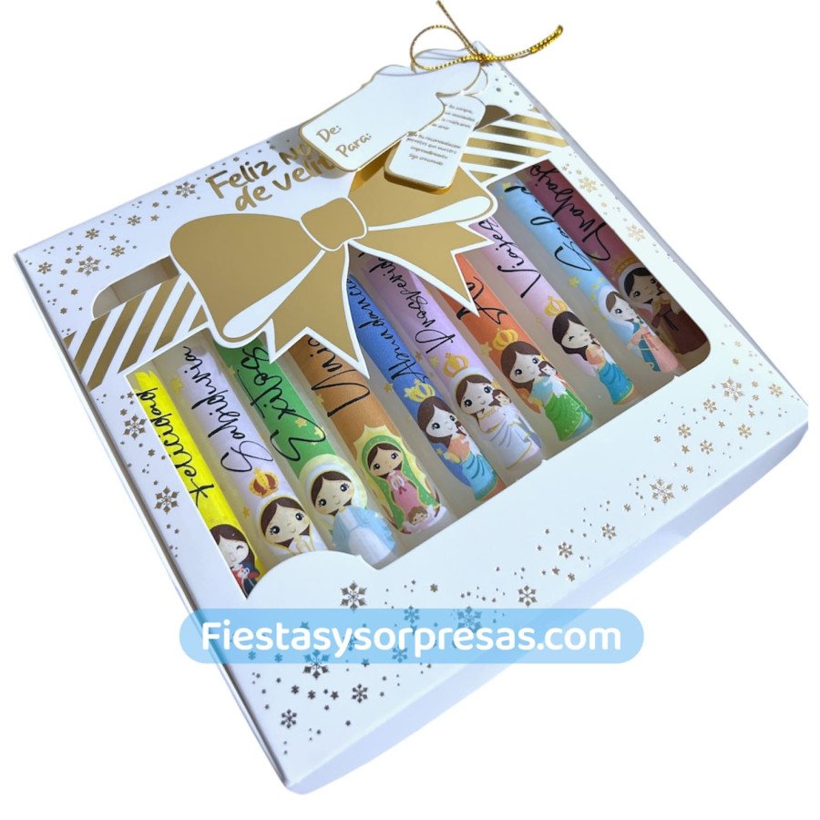 Caja De Velitas Motivo Virgencita | Fiestas y Sorpresas
