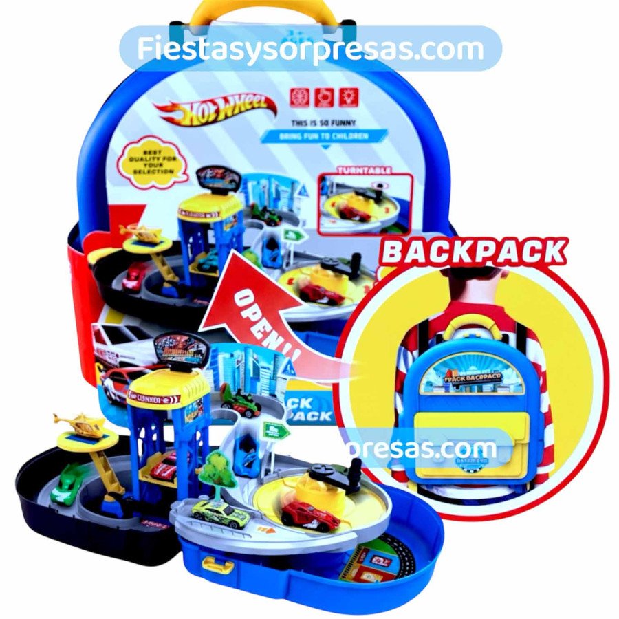Pista Maleta Hot Wheel - Fiestas y Sorpresas