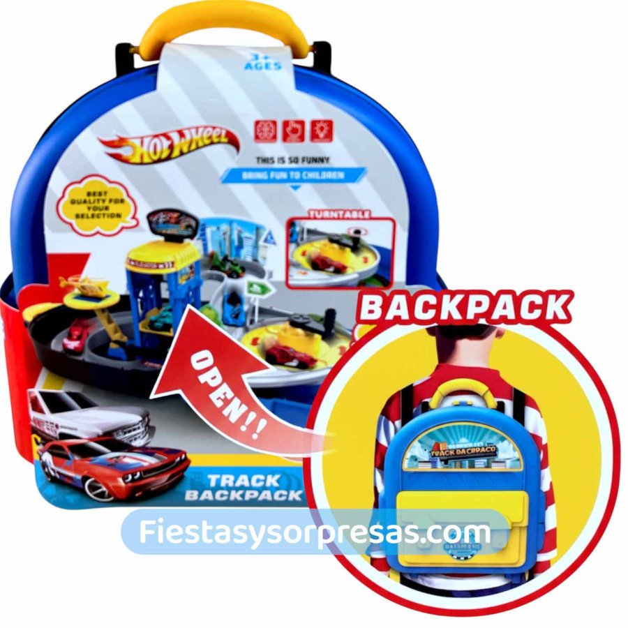 Pista Maleta Hot Wheel - Fiestas y Sorpresas