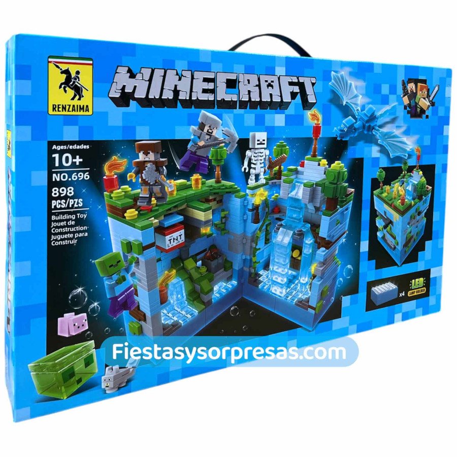 Minecraft Construction 898 Piezas - Fiestas y Sorpresas