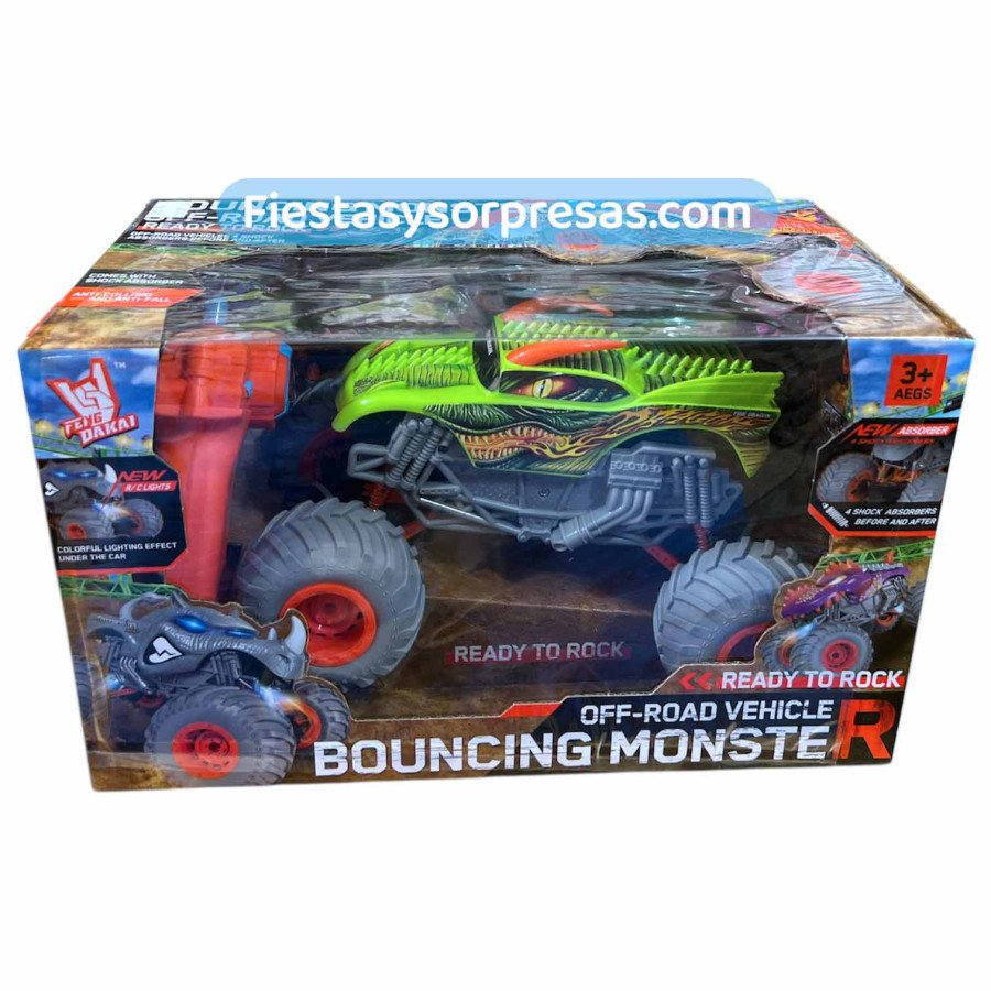Carro Monster Green Control Remoto - Fiestas y Sorpresas