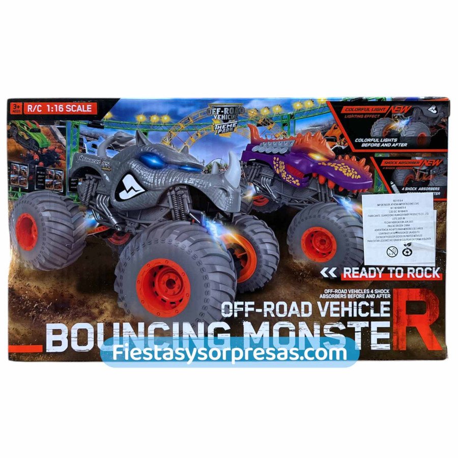 Carro Monster Grey Control Remoto - Fiestas y Sorpresas