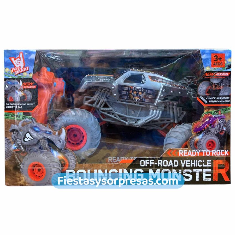Carro Monster Grey Control Remoto - Fiestas y Sorpresas