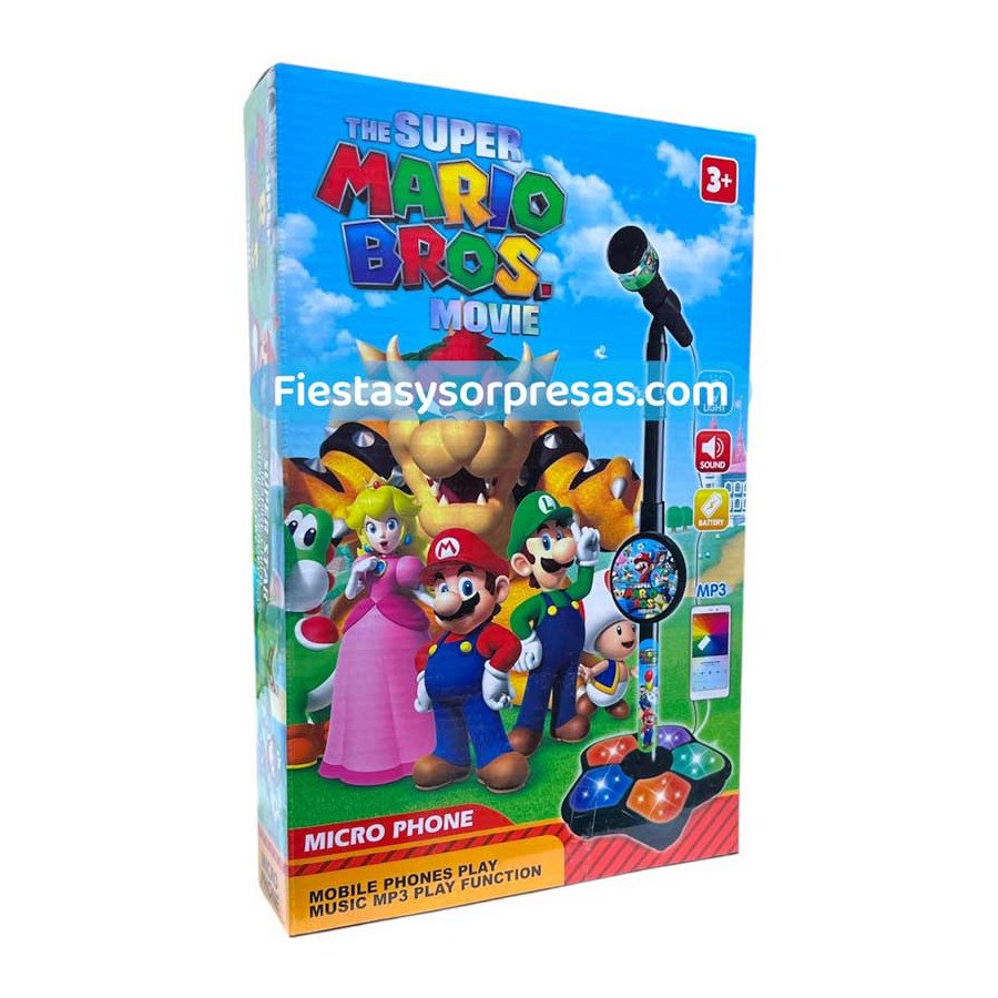 Micrófono Mario Bros Karaoke - Fiestas y Sorpresas