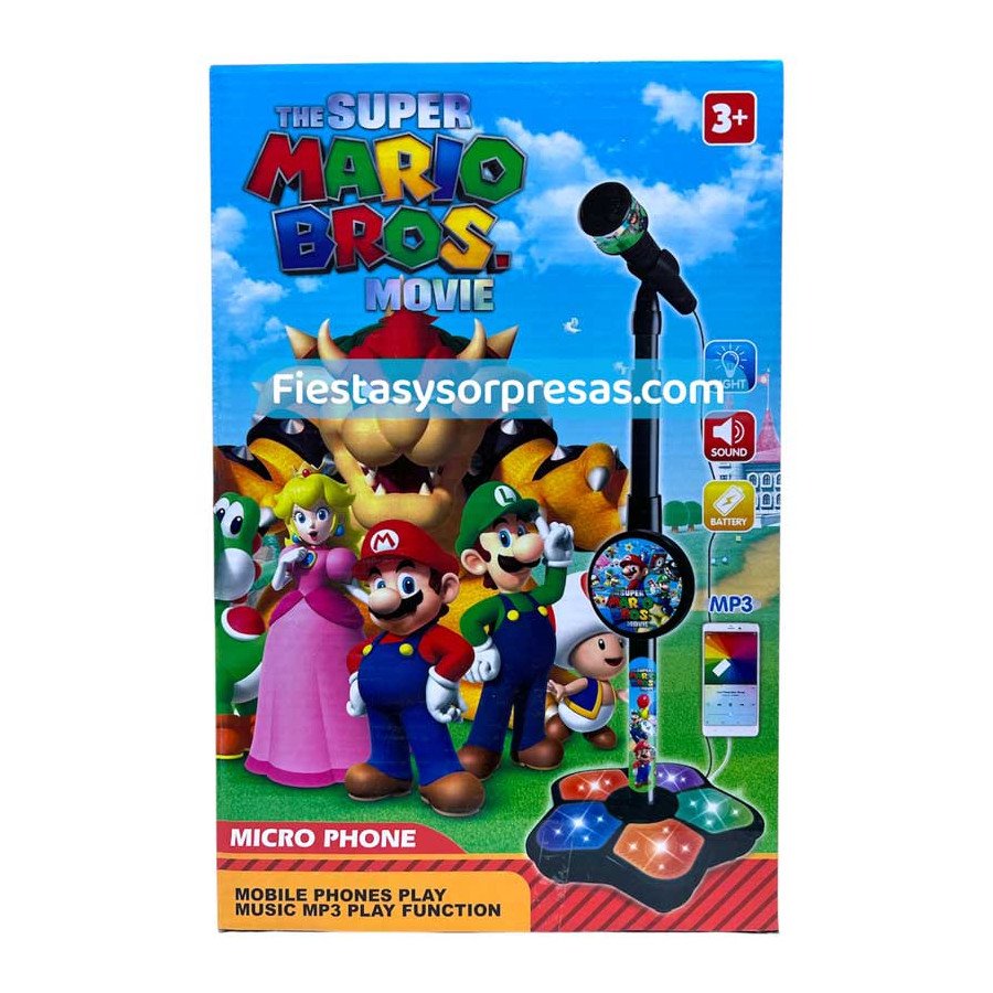 Micrófono Mario Bros Karaoke - Fiestas y Sorpresas