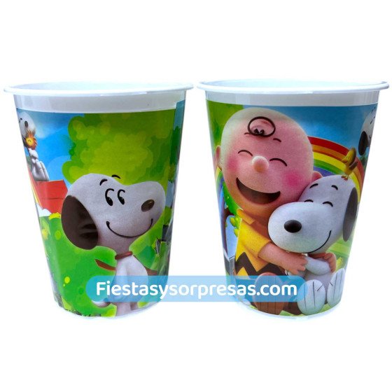 Vasos Carlitos y Snoopy 7oz. - Fiestas y Sorpresas