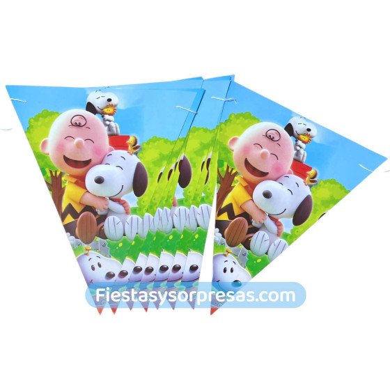 Banderines Carlitos y Snoopy | Fiestas y Sorpresas