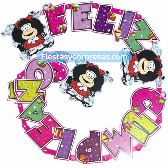 Letrero Mafalda - Feliz Cumpleaños | Fiestas y Sorpresas