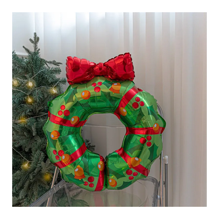 Globo Metalizado Corona Navideña - Fiestas y Sorpresas