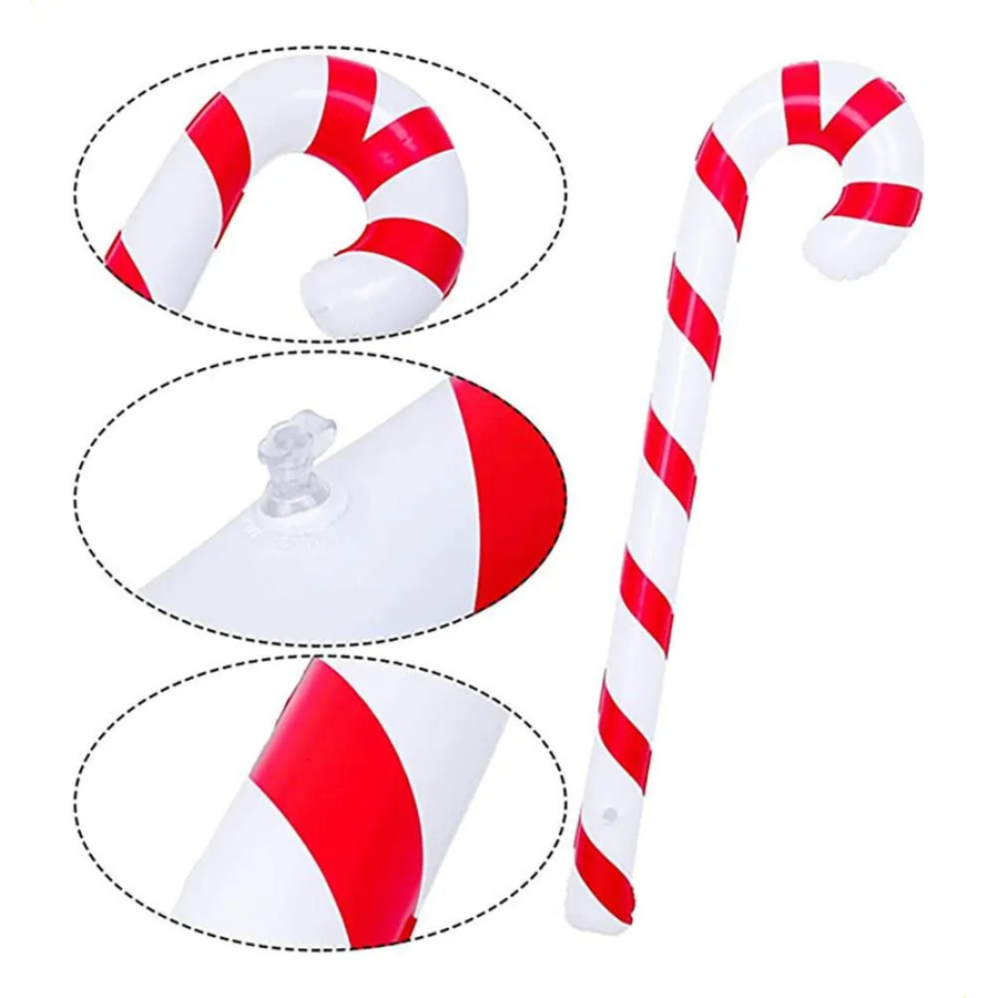 Bastón de Caramelo Inflable Jumbo - Reutilizable - Fiestas y Sorpresas