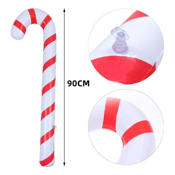 Bastón de Caramelo Inflable Jumbo - Reutilizable - Fiestas y Sorpresas