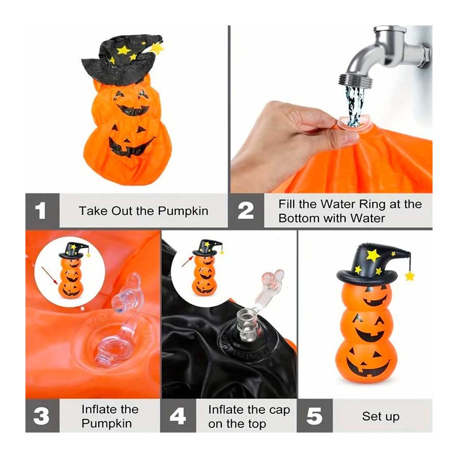 Inflable Halloween Calabaza Bruja - Fiestas y Sorpresas