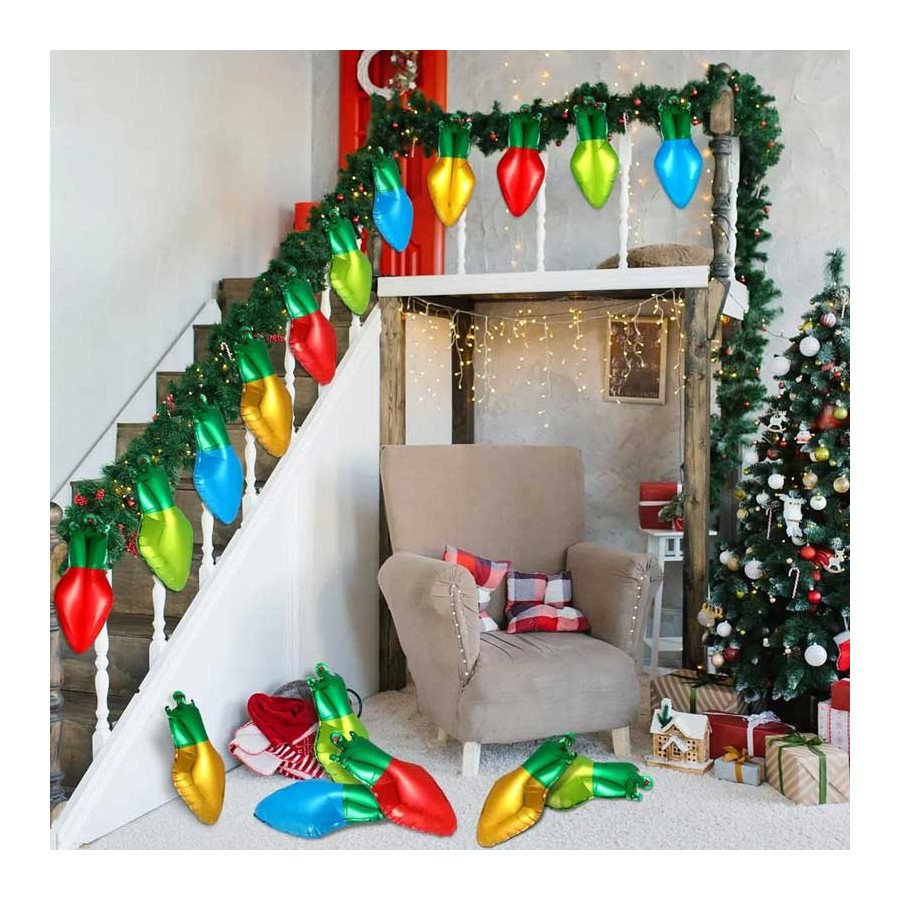 Paquete de Globos Luz Navideña - Fiestas y Sorpresas