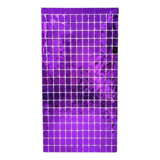 Cortina Metalizada Cuadros...