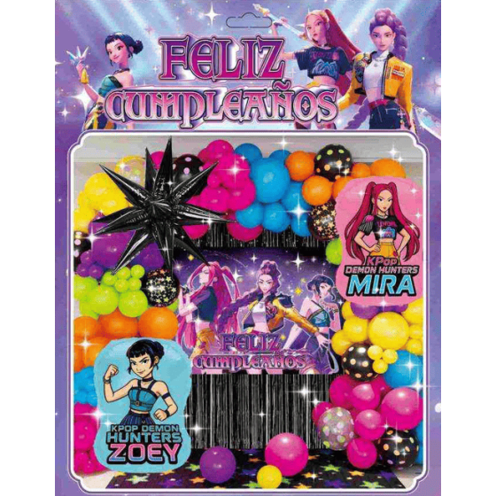 Arco Orgánico Las Guerreras K-Pop | Fiestas y Sorpresas