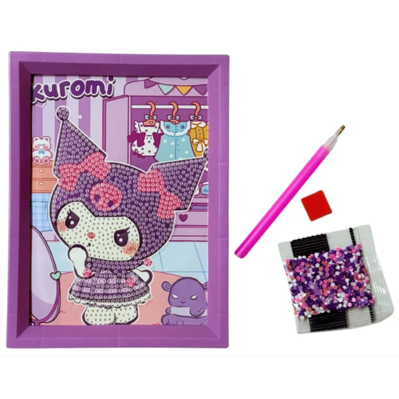 Cuadro Diamantes De Kuromi, My Melody Y Cinnamoroll | Fiestas y Sorpresas