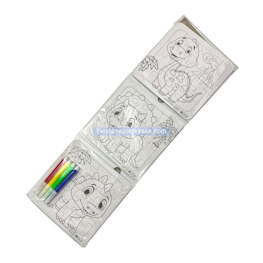 Rompecabezas para colorear x 3 - Fiestas y Sopresas