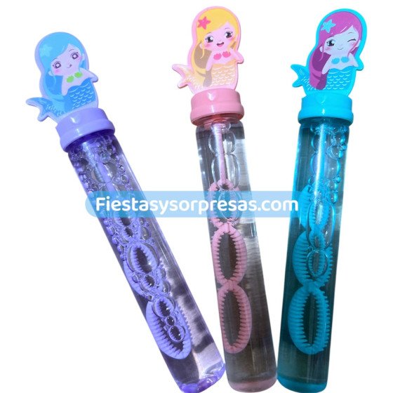 Burbujeros de Agua Sirenita 12cm - 12 Unidades | Fiestas y Sorpresas