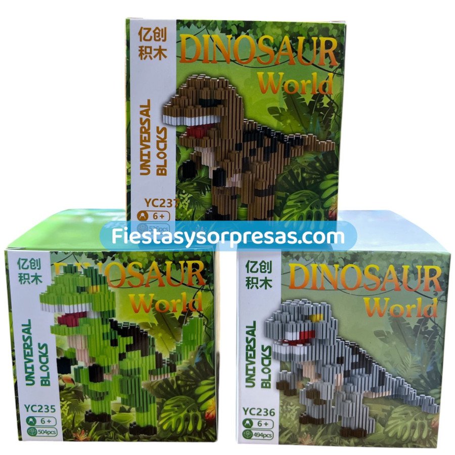 Bloques Lego Dinosaurio - Fiestas y Sorpresas