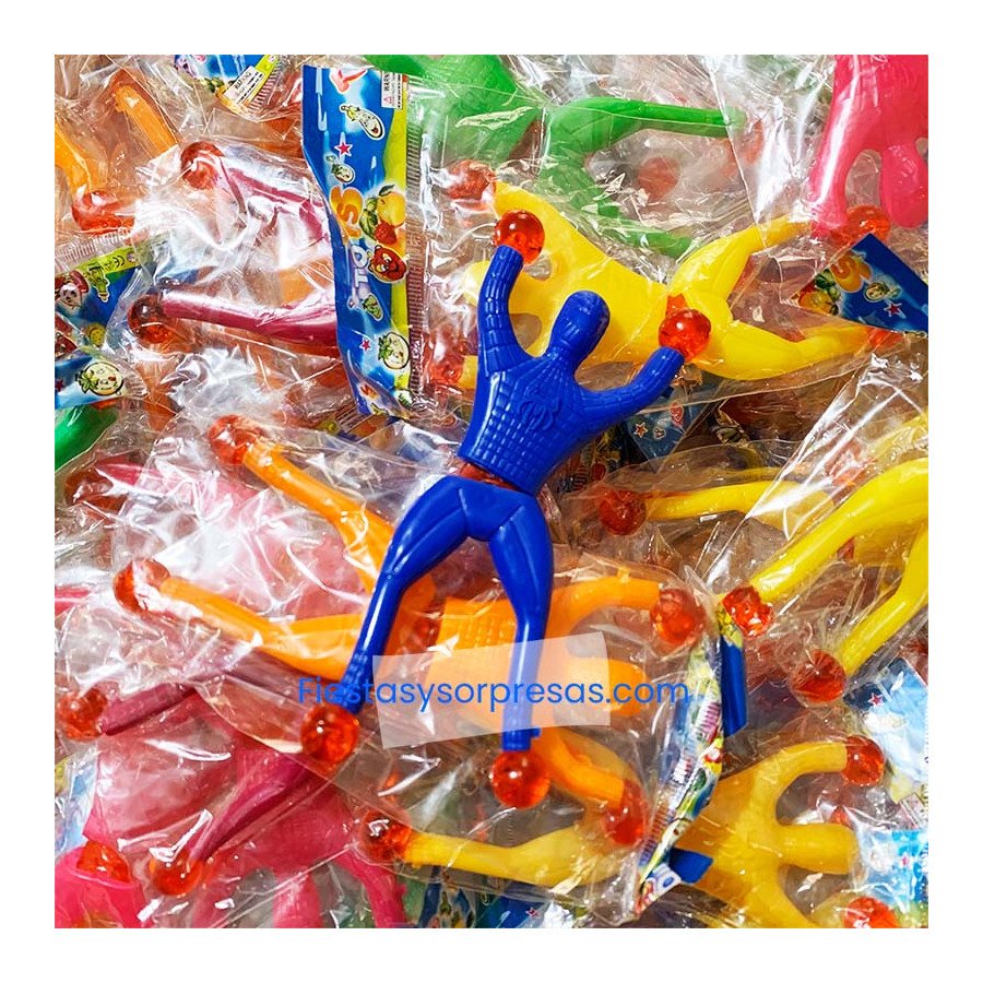 Spider-man Pegajoso Pequeño - 12 Unidades | Fiestas y Sorpresas
