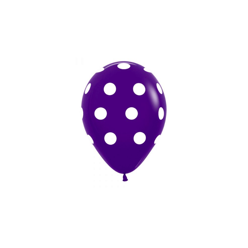 GLOBOS POLKA - R12 - MORADO - PAQUETE X 12